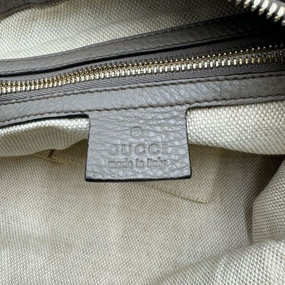 Auth Gucci Gray SoHo Large Messenger Hobo Bag - Picture 11 of 16